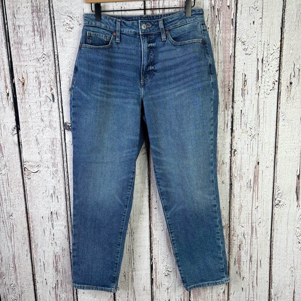 Old Navy High Rise Curvy O.G. Straight Jeans Size 10 Medium Wash Denim Waist 28”